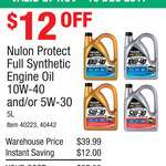 Nulon Full Synthetic Engine Oil 5L 5W-30/10W-40 $27.99 @ Costco (Membership Required)