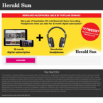 Free Sennheiser HD 4.50 Headphones (RRP $329.95) with 12 Month Subscription (Min Cost $364) @ Herald Sun