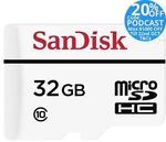 SanDisk High Endurance MicroSD 32GB $18.80 Delivered from TechMall eBay