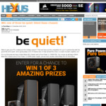 Win 1 of 3 be quiet! Chassis +/- PSU Bundles from Hexus
