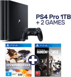 PlayStation 4 Pro 1TB Black Console + 2 Games: $466.65 + $4.95 Delivery @ EB Games eBay