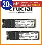 Crucial P1 M.2 NVMe 500GB $89.94, 1TB $169.94 + Delivery (Free with eBay Plus) @ Apus Auctions eBay