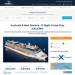 13 Night Cruise from Australia to New Zealand from $2450 Per Pax, Minimum of 2 (Departing Sydney, 25 Jan 2020) @ Cruise Co