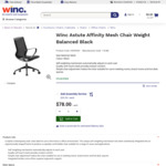 Winc Astute Affinity Mesh Chair $78 + Delivery @ Winc