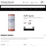 SOFI Spritz Blood Orange & Bitters 250ml Cans 4pk $13 (RRP $19.99) @ Vintage Cellars