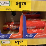 Mcvitie’s Digestives Original | Dark Choc | Milk Choc for Half Price $1.97 (Was $3.95) & More @ Woolworths