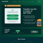 FileWhopper: 20% off for Transferring Large Files and Folders Online (No Size Limits)