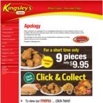 [ACT, NSW] 9 Pieces of Southern Fry Chicken for $9.95 - Tuesdays Only & in-Store Only @ Kingsley's Chicken (ACT & Queanbeyan)