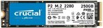 NVMe M.2 SSD: Crucial P2 250GB $49 Delivered (Expired: Kingston A2000 500GB $75, Crucial P1 500GB $73, P2 500GB $75) @ Amazon AU