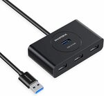 [Prime] SMARTDEVIL 4 Port USB 3.0 Data Hub 25cm Black $10.52 Delivered @ Smart Devil Amazon AU