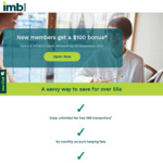 Deposit $100 within 7 Days of Opening a Wisdom Saver Account, Get $100 Bonus (Over 55 and Pensioner Customers Only) @ IMB