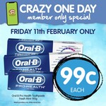 [WA] Oral-B Pro Health Toothpaste 190gm $0.99 @ Spudshed (Free Membership Required)