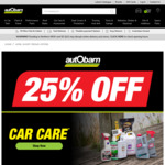 25% off Car Care, Batteries and Rhino-Rack 1-2 April + Delivery ($0 C&C/ in-Store) @ Autobarn