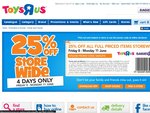 25% off Full Priced Items Storewide at Toys "R" Us (4 Days)