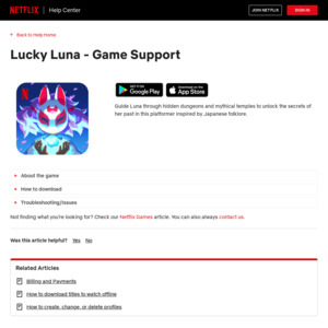 [iOS, Android, SUBS] Lucky Luna, Desta: The Memories Between (Exclusive to Netflix Subscribers) @ Apple App & Google Play Store
