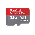 SanDisk 32GB Mobile Ultra Micro SD (SDHC) Card - Class 10 UHS-1 +SD Adapter ~ $29.92 AUD