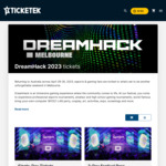 [VIC] DreamHack Melbourne 2023 3-Day Festival Pass Tickets: Buy One ($120) Get One Half Price ($60) + Fee @ Ticketek
