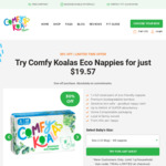 30% off Eco-Friendly Nappies Trial Pack (32-48 Nappies) $19.57 (New Customers Only, Was $27.95) + $9.95 Delivery @ Comfy Koalas