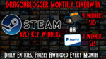 Win 1 of 20 PC Steam Game Keys, a $25 Gift Card or 1 of 4 $10 Gift Cards from Dragonblogger