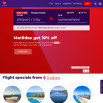10% off Flights if Your Name Is Matilda @ Virgin Australia