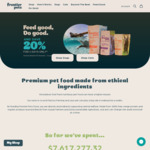 20% off Premium Raw Freeze-Dried Pet Food + Delivery @ Frontier Pets