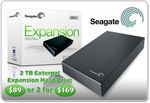 Genuine Seagate Expansion External 2TB 3.5" USB 3.0 $89 or 2 for $169 + $10 Delivery