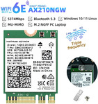 Intel AX210 Wi-Fi 6E & Bluetooth 5.3 M.2 Card US$12.56 (~$19.37) Delivered @ TelDaykemei Official Store AliExpress
