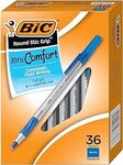BIC Round Stic Grip Xtra Comfort Ball Pen, Medium Point (1.2mm), Blue, 36pk $10.10 (RRP $35.10) + Delivery ($0 Prime) @ Amazon