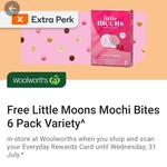 [Everyday Extra] Little Moons Mochi Bites 6 Pack Variety @ Woolworths via Everyday Rewards (Boost Required)