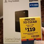 4TB Portable Storage - Seagate Game Drive for PlayStation - $99 at Officeworks