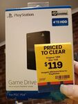 Seagate Game Drive for PlayStation 4TB $99 in Select Stores @ Officeworks
