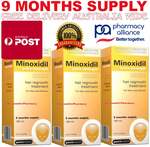 Minoxidil Extra Strength 5% Hair Regrowth Treatment 9 Months + Bonus Item $85.99 Delivered @ PharmacySavings