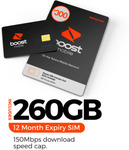 Boost $300 (Pay $247) Prepaid SIM Starter Kit (Get 265GB Data if Activated by 10-MAR-2025) 365 Days Plan @ Oz Tech Biz