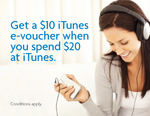 AmexConnect AU $10 iTunes E-Voucher When You Spend AU $20 at iTunes