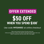 10% off Sitewide (Expires 2 May), $50 off with $300 Spend @ Dan Murphy's