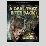 [Uber One] Free T Rex Popcorn Head with Purchase of $12.50 Hoyts Ticket to Jurassic World: Rebirth @ Uber / Uber Eats App