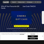 10% off TCN Good Food, Cinema, Love & Shop (Swap Uber/UberEats) Gift Cards (Digital/Physical) + $2.95 Physical Del @ Card.Gift