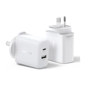 [Prime] 2-Pack UGREEN 20W 2-Port 1C1A GaN Charger $19.99, with 1.5m 60W USB-C to C Cable $26.99 Delivered @ UGREEN via Amazon AU