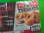 12pcs for $12 on Tuesday @ KFC. Valid 23rd April to 3rd June 2013