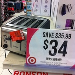 Ronson S/S 4 Slice Toaster - 50% off - Now $34.00 (Was $69.99) @ Target 