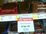 Four 40g Mars Bars for $1  - Save $2.56 - Coles NSW