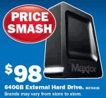 Maxtor 640GB External Drive $98 at Harvey Norman. was $98+post at CoTD Recently