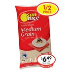 Australian Grown Sunrice Medium Grain White Rice 5KG $6.49 (Save $6.50) @ Supa IGA 