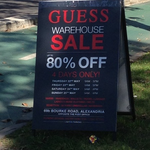 guess warehouse sale