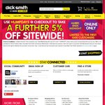 Save Further 5% @ Dicksmith Sitewide (Online) Limited to the First 1000 Customers and Today Only