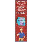 Buy 2 $30 iTunes Cards Get 3RD FREE, Hisense 50" FHD LED LCD TV $497 Save $300 @GG