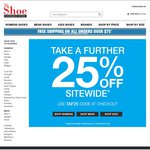 Take a Further 25% off Sitewide Shoe Clearance Store $9 Delivery Free on Orders over $75
