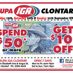 $10 Voucher ($50 Min Spend) This Weekend (Fri, Sat, Sun) at IGA Clontarf (QLD)