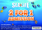 [NSW/VIC/QLD] 2 for 1 Adult Admission at Sea Life Aquariums from Discovery Channel