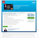 Citi Emirates Card: 40,000 Bonus Skywards Miles on First Spend. The First Year Annual Fee $149